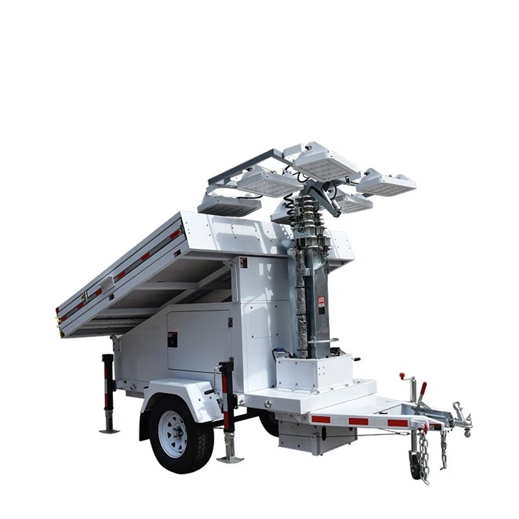 Mobile Solar Light Trailer With Six Solar Panels