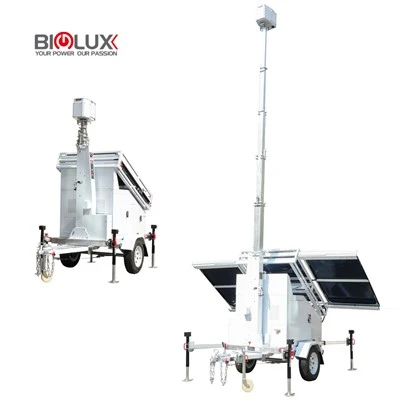 Hybrydowa mobilna przyczepa solarna BIGLUX z łączem Starlink