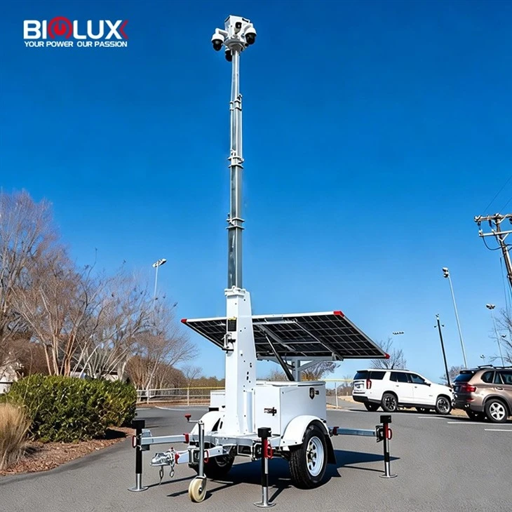 Small Solar Security Trailer With AI Cameras price