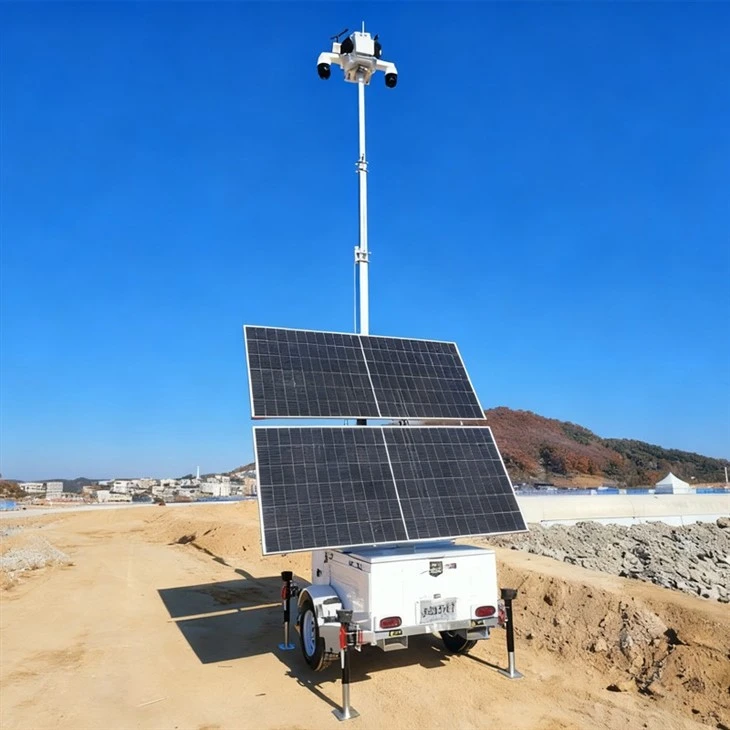 Off-grid Starlink Mobile CCTV Trailer With Victron Charger Ourdoor Use best