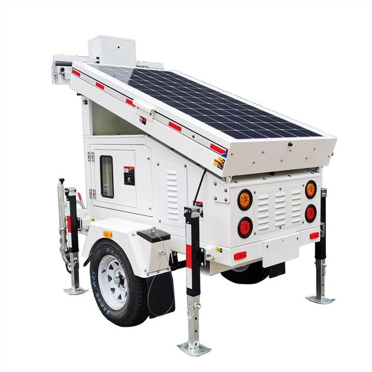 Manual Lifting Mast Mobile Solar Light Tower