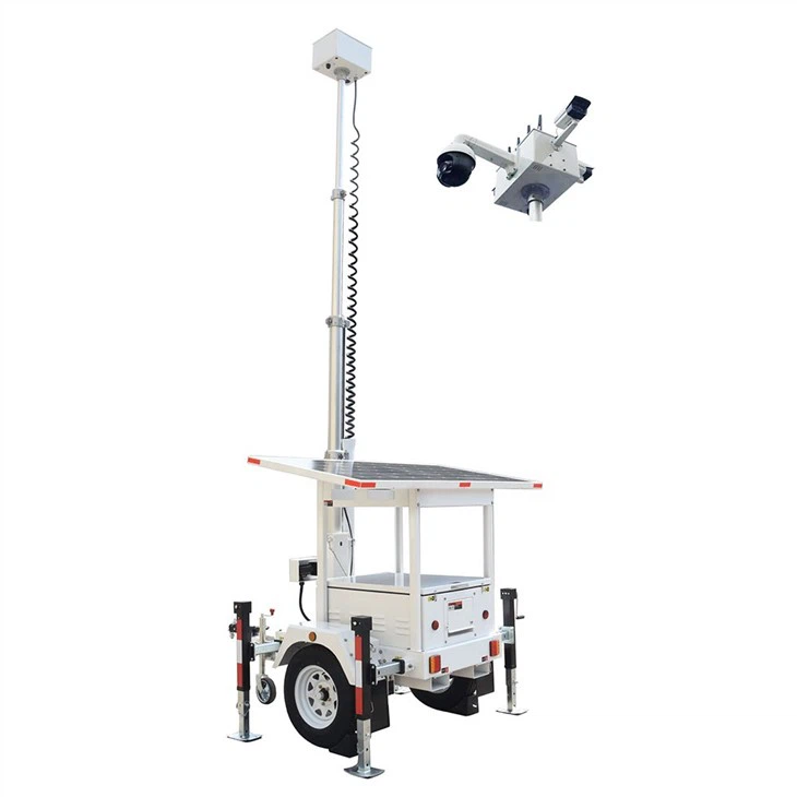 Mobile Solar Trailer Generator Cctv Camera Mobile Surveillance Solar Trailer