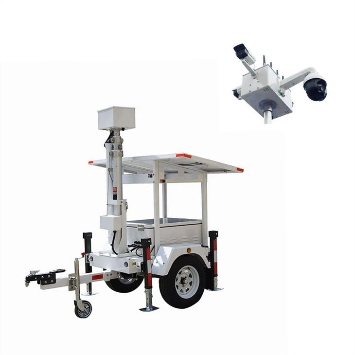 Mobile Solar Trailer Generator Cctv Camera Mobile Surveillance Solar Trailer